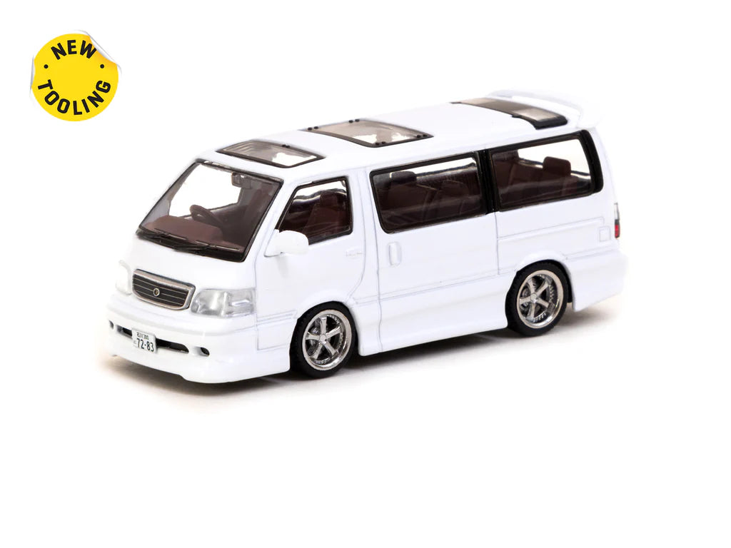 Tarmac Works - 1/64 Toyota Hiace Wagon Custom - Edição Especial do Salão de Carros Miniatura de Hong Kong