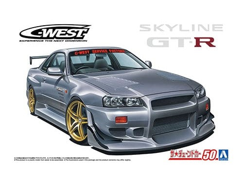 Aoshima - 1/24 C-WEST BNR34 Skyline GTR (SOB-ENCOMENDA)
